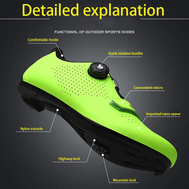 New Unisex Pedal Cycling Shoes, Flat Shoes Suitable for Mountain Sports, Pedal Self-Locking Cycling Shoes, Breathable Cycling Shoes