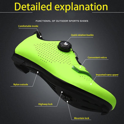 New Unisex Pedal Cycling Shoes, Flat Shoes Suitable for Mountain Sports, Pedal Self-Locking Cycling Shoes, Breathable Cycling Shoes