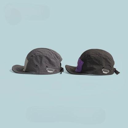 5 Panel Short Brim Embroidered Baseball Cap - Ladies' Sun Hat, Quick Dry Breathable Mesh, Lightweight, Stylish Versatile Cap