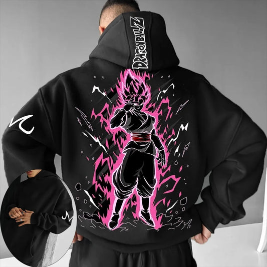 Dragon Ball Men's Hoodie Sweater Goku Black Japanese Anime Summer Autumn Boy Children's Long Sleeve Fashion Parent-Child Wear