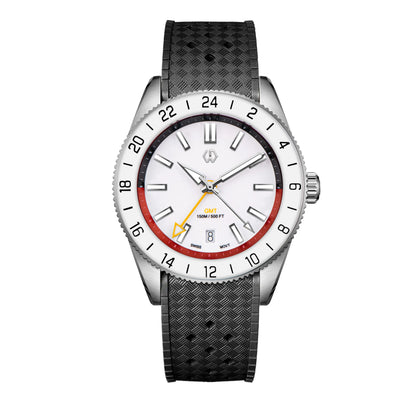 Comes With Rubber Strap Man's Automatic Watch Quartz Swiss Movement BGW9 Luminous Bezel 4-Pin GMT 150 Meters Waterproof Diving