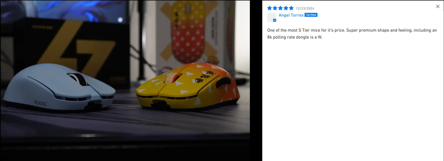 MCHOSE L7 Wireless Gaming Mouse L7 Ultra PAW3395 26K Sensor Dual 8K Polling 39g Ultra-Lightweight 2.4GHz RF/BT/Wired Tri-Mode