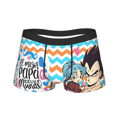 Men Dragon Ball Z Goku Vegeta DBZ Underwear  Funny Boxer Briefs Shorts Panties Homme Soft Underpants Plus Size