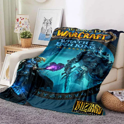 WOW, World of Warcraft  Demon Hunter, Lich King Game 3D Soft Blankets,Throw Blanket for Picnic Beds Sofa Home Bedroom Kids Gifts