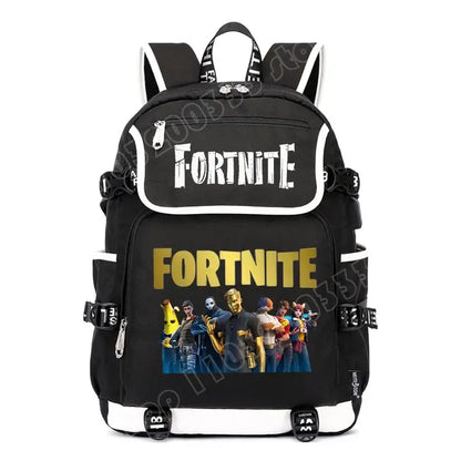 Zaino Fortnites di grande capienza, borsa a tracolla casual con porta USB, unisex, in stile anime, zaino scolastico per studenti, nuovo e alla moda, regalo di cancelleria