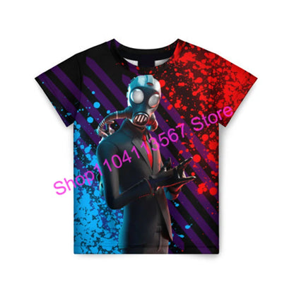 Christmas 3D T-shirt Zero Triggerfish F-Fortnited T Shirt Competitive Game Streetwear Kids Boys and Girls Harajuku Teen Tees