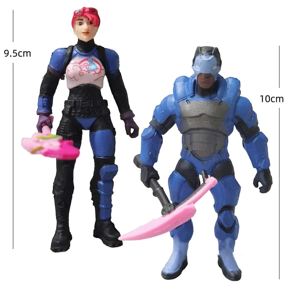 Set da 8 pezzi 10cm Fortnite Giocattoli Action Figure Modello Game Battle Royale Bambola Giocattolo Cool per Bambini e Ragazzi Regalo Divertente per Compleanno e Natale