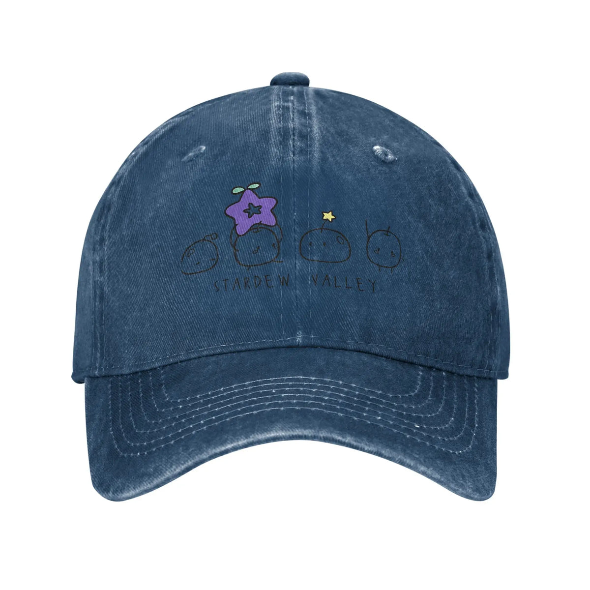 Žaidimo „Stardew Valley“ kepurė su snapback užsegimu „Sun Baseball Cap y2k“ – juokinga unisex kepurė paaugliams, išplauta, hiphopo stiliaus, apsauganti nuo saulės, skirta lauko sportui, puiki dovana