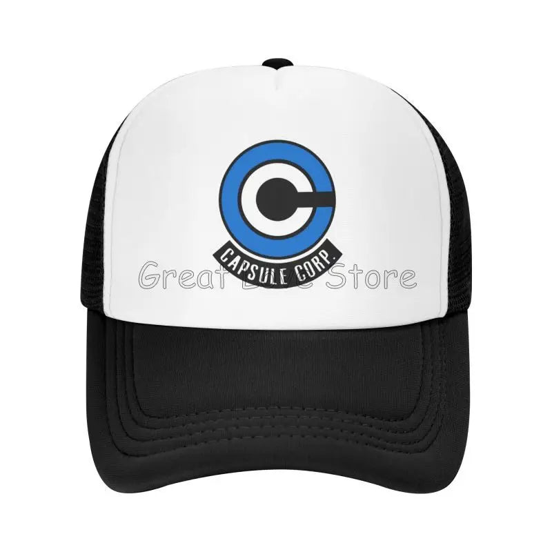 Capsule Corp Κασκέτα μπέιζμπολ με πλέγμα Unisex Καπέλο Trucker Hip-Hop Καπέλο Anime DBZ Dad Hat Ρυθμιζόμενο καπέλο αγώνων Καλοκαιρινά καπέλα Trucker Snapback