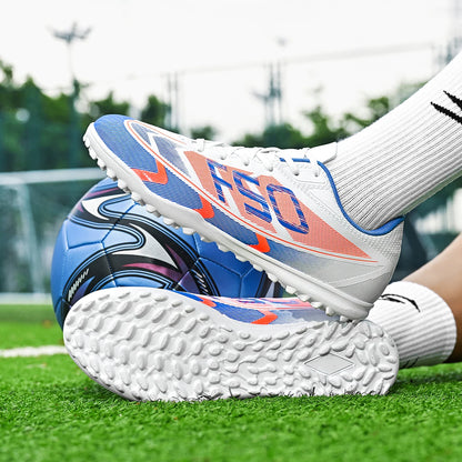 Chaussures de football basses populaires, crampons cassés, modèles unisexes TF et FG, 2 couleurs au choix, respirantes et antidérapantes
