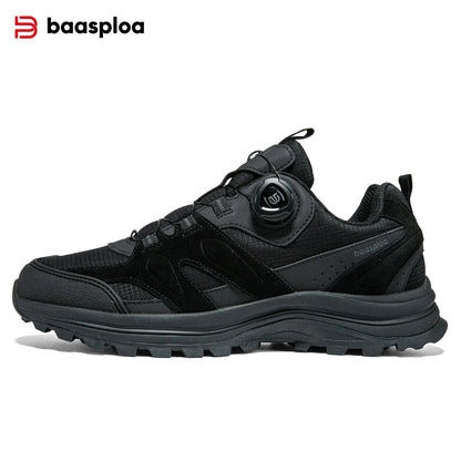 Baasploa Men Hiking Shoes Outdoor Climbing Mesh Breathable Travel Walking Shoes Male Non-Slip Wear Resistant Comfortable Sneakers