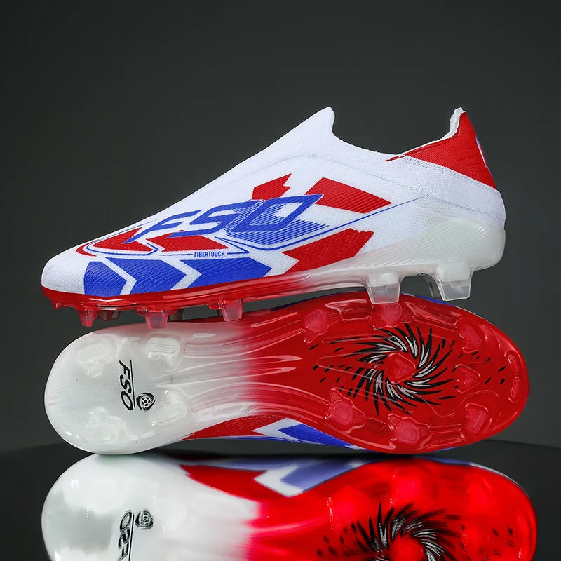 Nouvelles chaussures de football pour hommes, crampons mi-montants de haute qualité, légères, antidérapantes, pour l'extérieur et l'entraînement sur gazon, modèle très vendu
