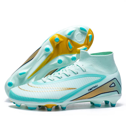 Chaussures de football montantes pour hommes, crampons longs, chaussures de football pour adultes, légères, entraînement sportif professionnel
