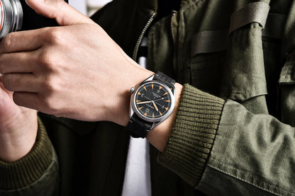 CORGEUT NH35/MIYOTA 8215 Watches Man Cattle Belt Automatic Mechanical Sapphire Glass Watches Fashion Casual Sports Watches