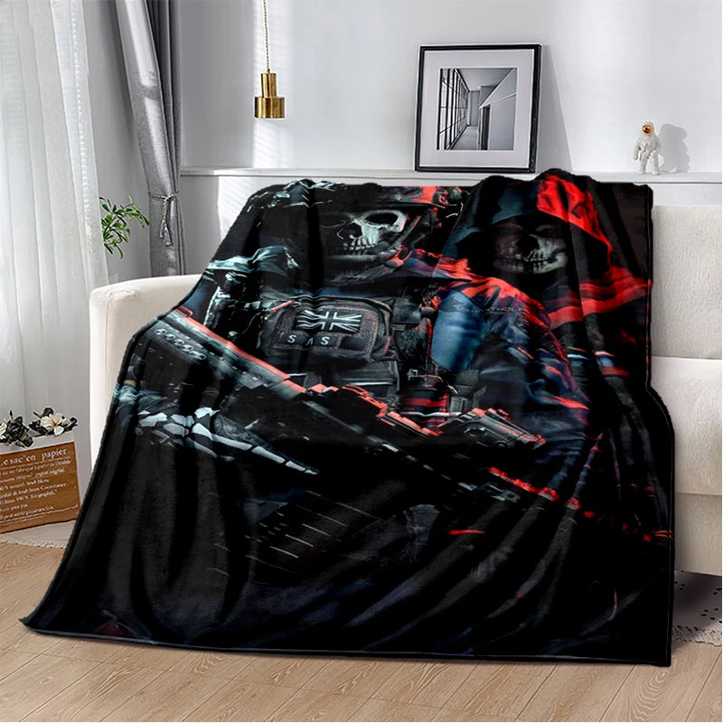 29 Style New Call of Duty COD Ghost Simon Gun Games Blanket,Soft Throw Blanket for Home Bedroom Bed Sofa Travel Cover Kids Gift