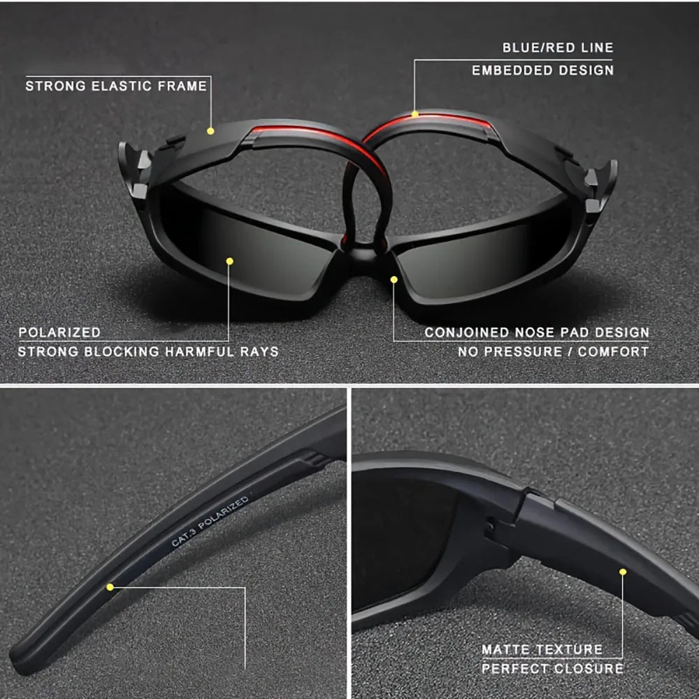 2pcs Advanced Cool Fantasy Polarized Surround Fashion Sunglasses,Men's and Women's Outdoor Sports,Cycling,Fishing,Hiking,Golf