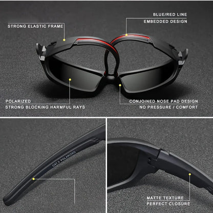 2pcs Advanced Cool Fantasy Polarized Surround Fashion Sunglasses,Men's and Women's Outdoor Sports,Cycling,Fishing,Hiking,Golf