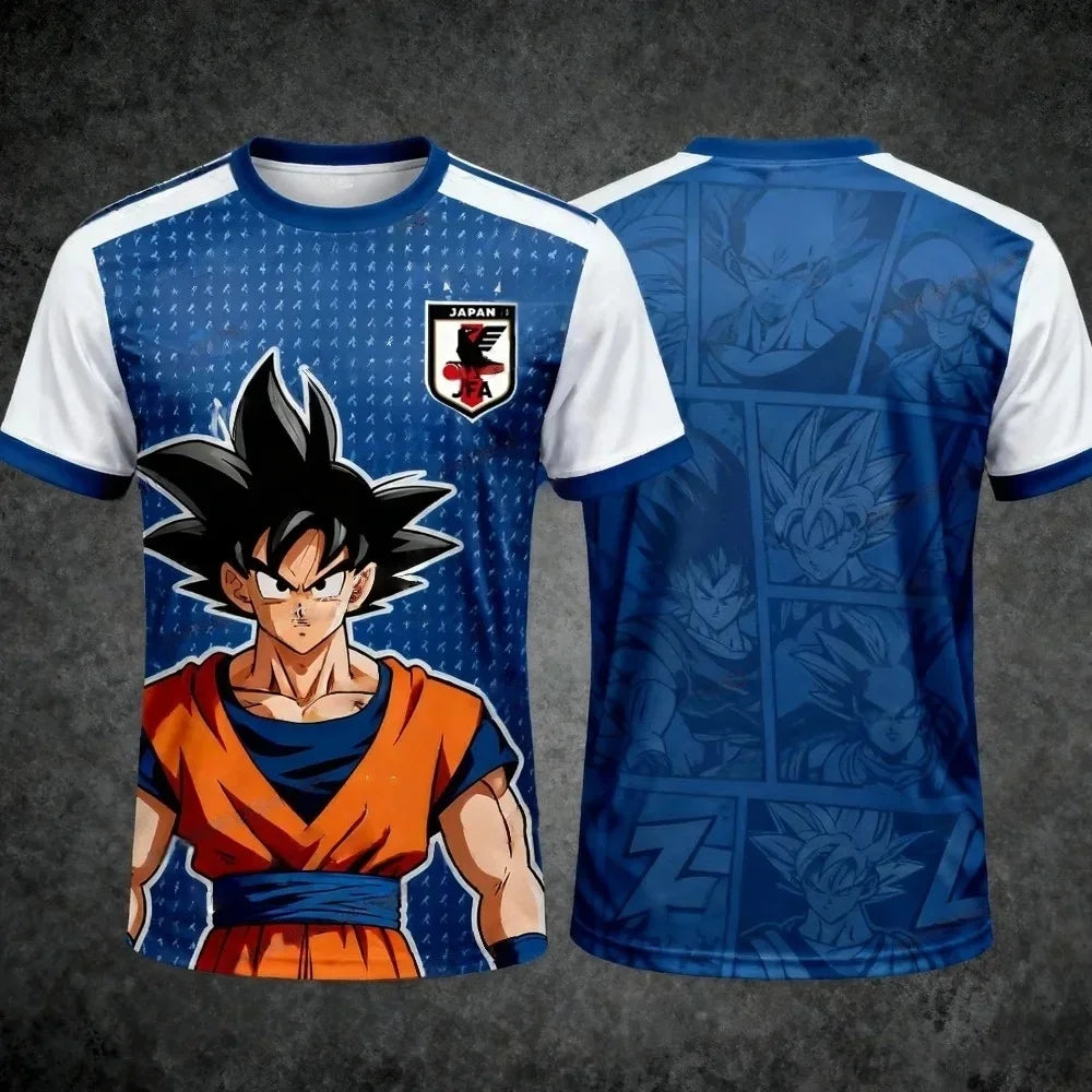 Summer 2026 Dragon Ball 3D T-shirt Oversized Majin Vegeta Blue Lightning Print Breathable Gym Streetwear Unisex Men Women Kids