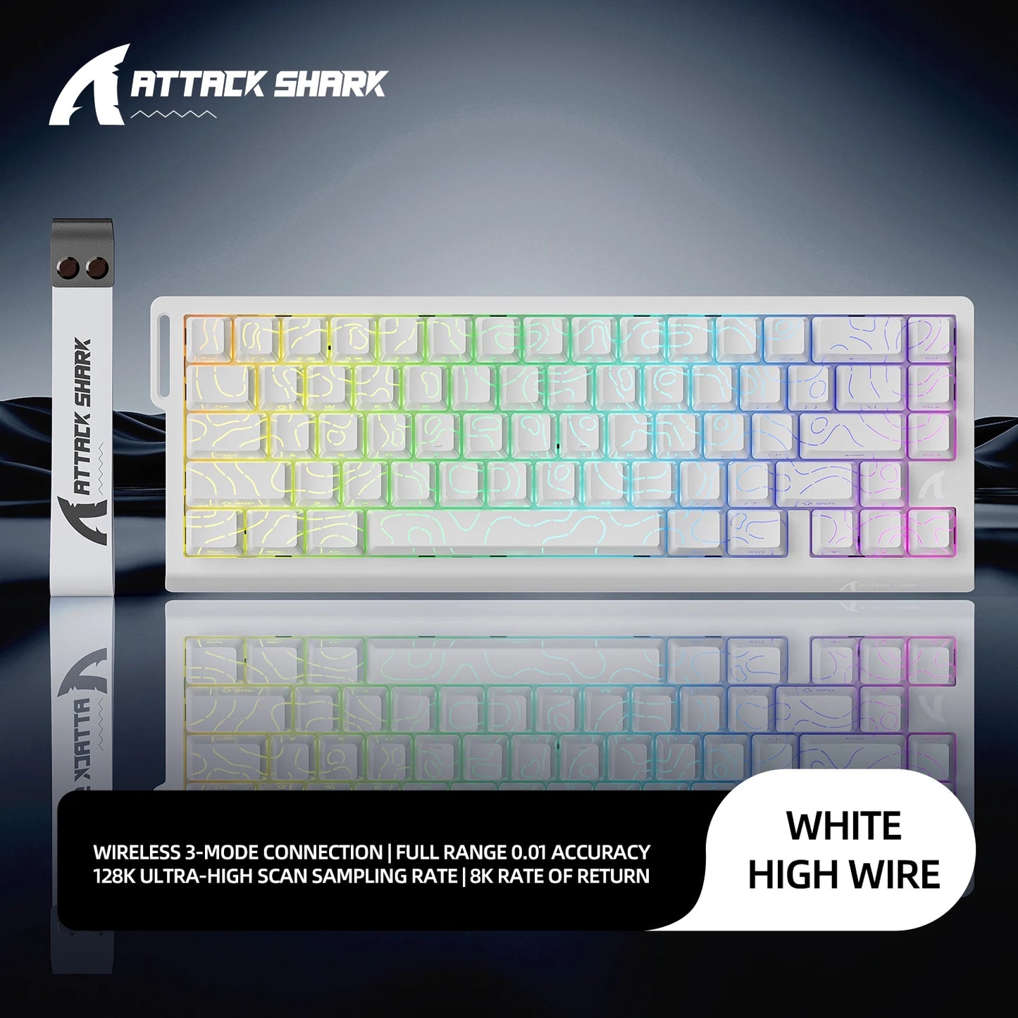 X68HE ATTACK SHARK X68PRO Magnetic Gaming Keyboard Mechanical Wired 0.01mm Rapid Trigg 8000Hz SOCD/Rs 0.125ms 128K Rate
