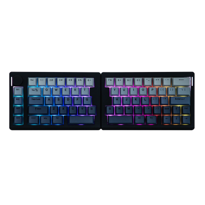 EPOMAKER Split70 QMK/VIA 70% Split Layout Hot-Swap Wired/BT/2.4Ghz Wireless Mechanical Gaming Keyboard with Programmable Knob
