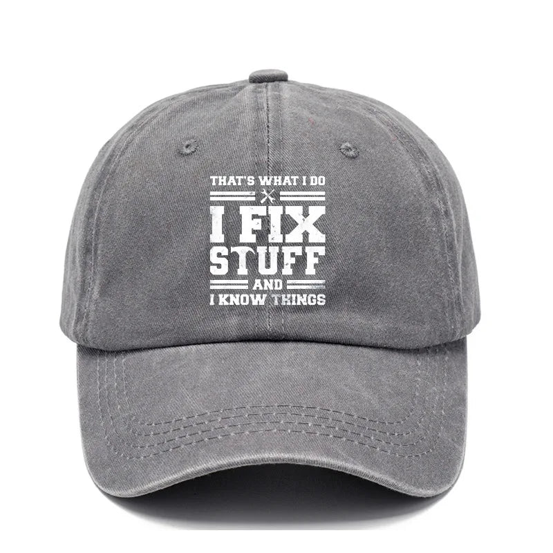 FOCUS Print Cap Washed Cotton Adjustable Classic Style Baseball Cap, Sports Duckbill Hat for Men and Women