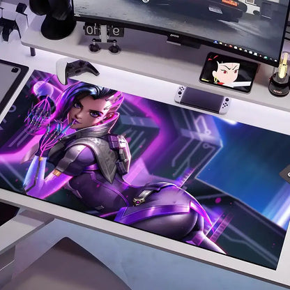 Tappetino mouse Overwatch in più misure, grande e quadrato, per computer, ufficio e gaming, tappetino da tavolo in gomma antiscivolo