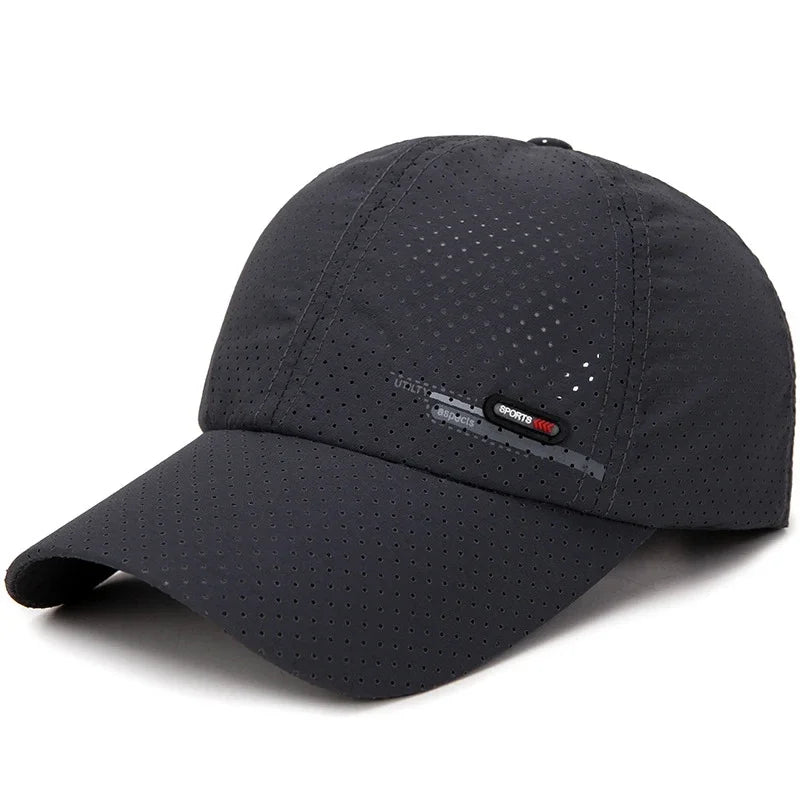 Summer New Breathable Perforated Quick-Drying Hat For Men Fishing Sun Protection Baseball Cap Cycling Travel Sports Hat