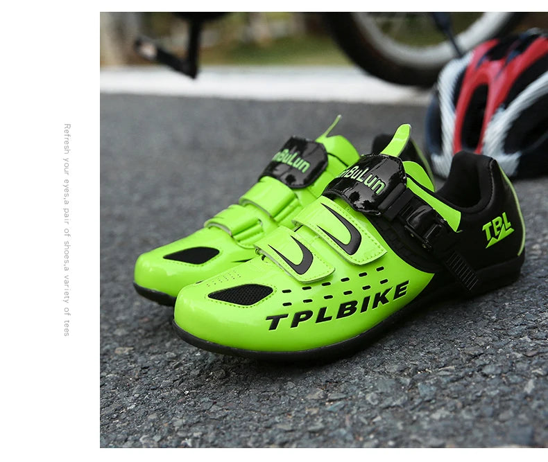 New Men’s and Women’s Bicycle Shoes Outdoor Cycling Shoes with Three Functional Soles Professional Training Shoes