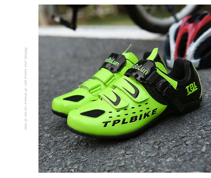 New Men’s and Women’s Bicycle Shoes Outdoor Cycling Shoes with Three Functional Soles Professional Training Shoes