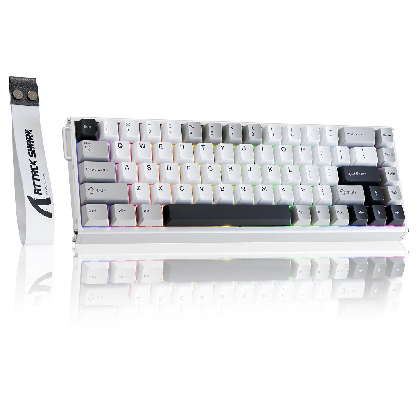 Teclado de aluminio ATTACK SHARK X68MAX HE Rapid Trigger con interruptores magnéticos 60% con cable, teclado magnético 8KHz con precisión RT de 0.005mm