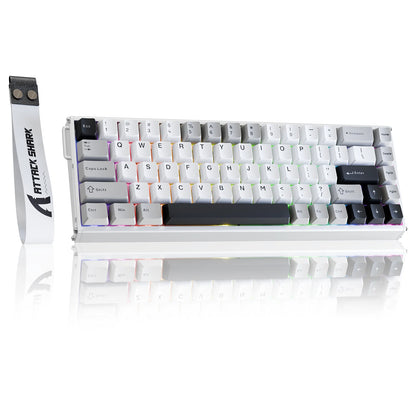 Teclado de aluminio ATTACK SHARK X68MAX HE Rapid Trigger con interruptores magnéticos 60% con cable, teclado magnético 8KHz con precisión RT de 0.005mm