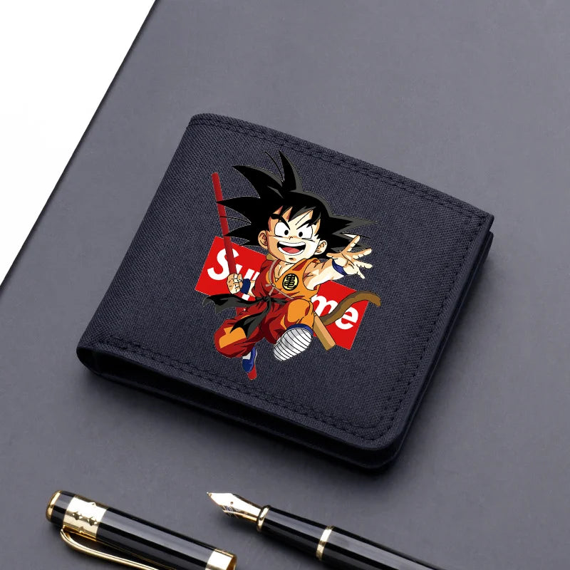 Dragons Ball Wallet Anime Goku Men Short Folding Purse Cartoon Card Holder Kids Coin Photo Case Fashion Pocketbook Birthday Gift