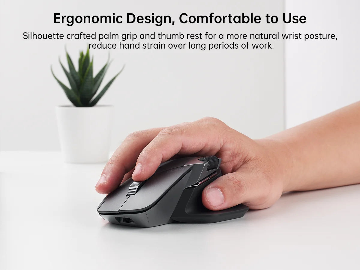 Ratón inalámbrico recargable multimodo Rapoo MT760L/MT760M, ergonómico, 4000 DPI, compatible con hasta 4 dispositivos, ratón Bluetooth