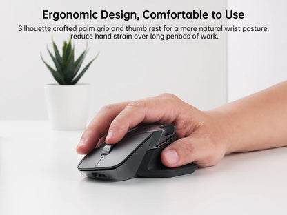 Ratón inalámbrico recargable multimodo Rapoo MT760L/MT760M, ergonómico, 4000 DPI, compatible con hasta 4 dispositivos, ratón Bluetooth