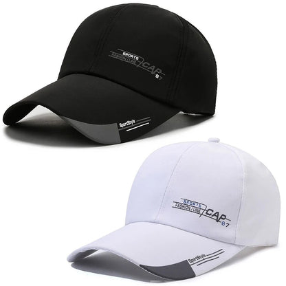 2Pcs/Set Outdoor Men's Baseball Cap Simple Letter Jacquard Duckbill Cap Street Sports Sun Protection Baseball Cap For Unisex