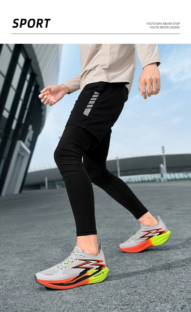 Nye løbesko med carbonplade til maraton, mænd, sport, åndbare, lette, komfortable sportssneakers til kvinder, skridsikre, casual