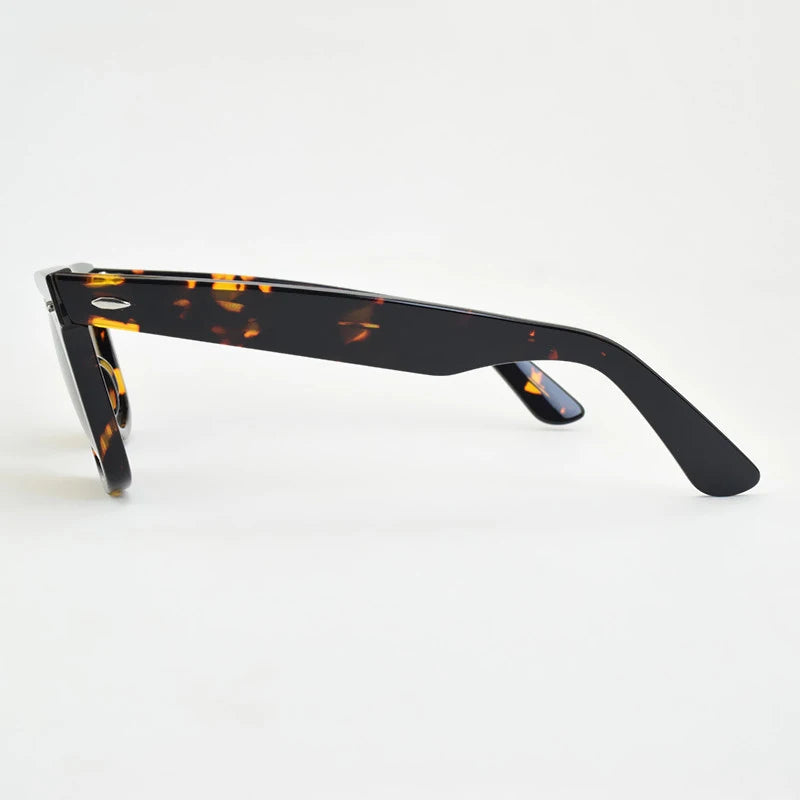 Klassiske solbriller med glaslinser Acetat-solbriller til mænd Y-2140 Design med dobbelt nitte Elegante firkantede UV-solbriller til kvinder