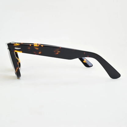 Klassiske solbriller med glaslinser Acetat-solbriller til mænd Y-2140 Design med dobbelt nitte Elegante firkantede UV-solbriller til kvinder