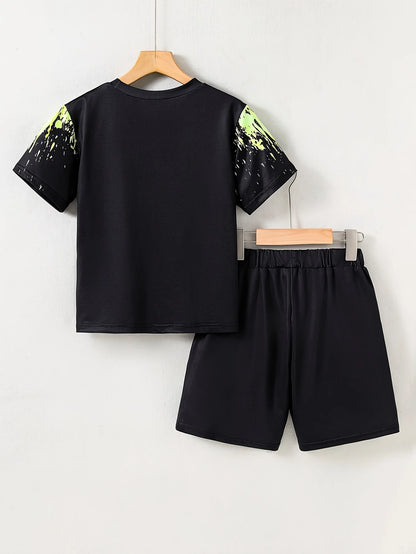 Children's Clothing Suit For Boy Short Sleeve Boy Child Shorts 3D Game Handle Fashion Children Summer Clothes Children's Sets