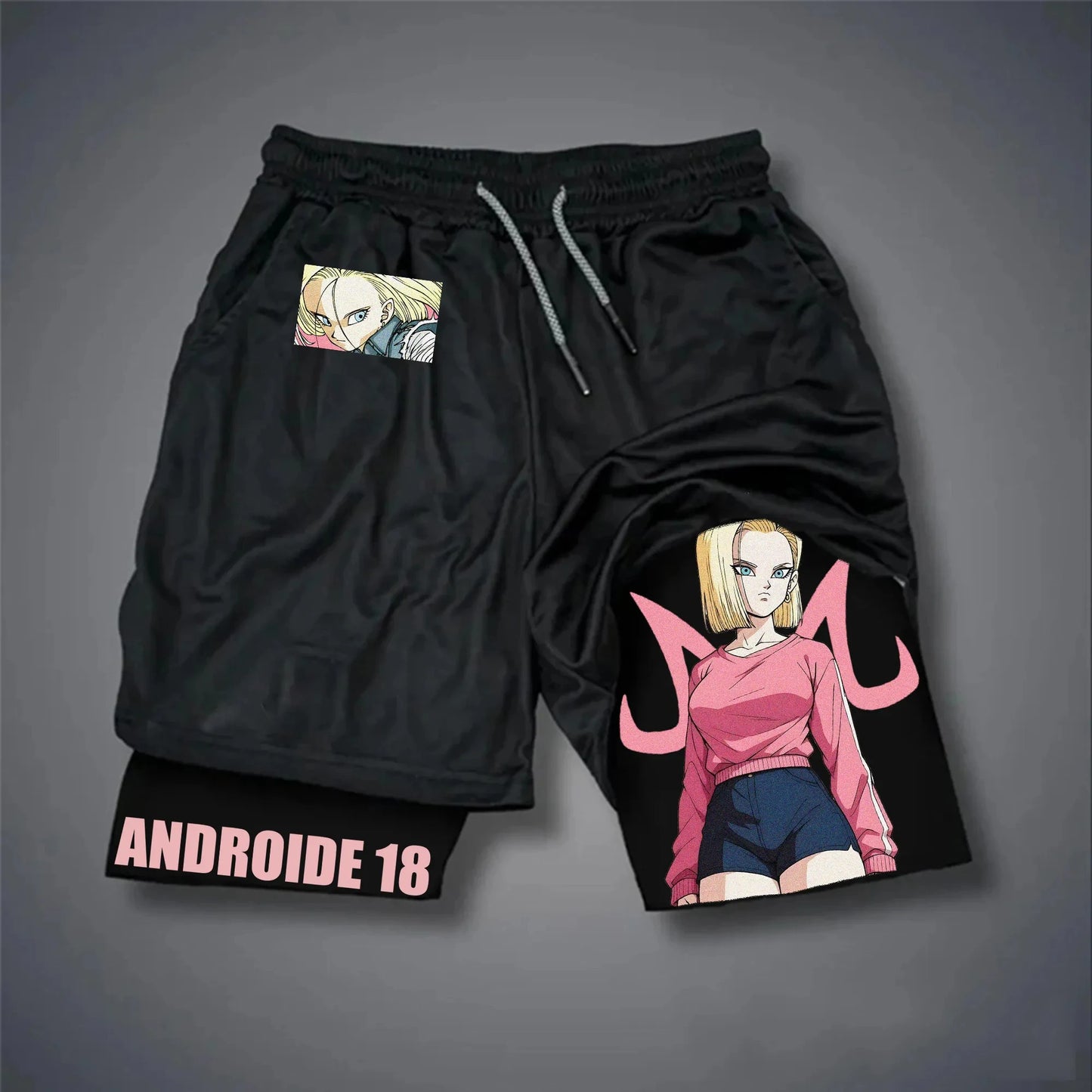 Dragon Ball Peripheral Printing Double-layer Shorts GOKU 2025 American Sports Comfortable Summer Men's Loose Breathable Pants