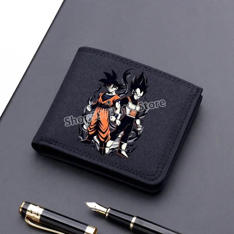 Dragons Ball Wallet Anime Goku Men Short Folding Purse Cartoon Card Holder Kids Coin Photo Case Fashion Pocketbook Birthday Gift
