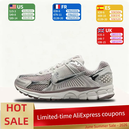 Nike Zoom Vomero 5 Comfortable, versatile, durable, breathable low-top running shoes for women Silver HV6417-001