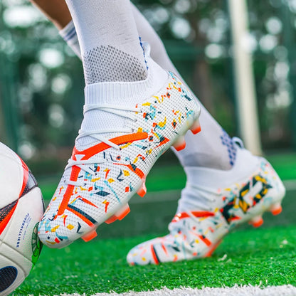 Ghete de fotbal profesionale pentru bărbați, din plasă respirabilă, crampoane antiderapante, sneakers rapizi la modă pentru gazon artificial, pantofi de fotbal pentru bărbați