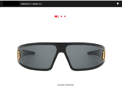 2pcs Luxury Headband Sunglasses Internet Celebrity Personalized Street Photography Concave Styling Outdoor UV Resistant Glasses