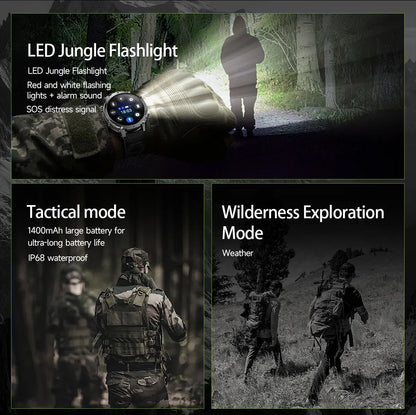 2026 TANK Ultra New 1400mAh Big Battery Smart Watch Men GPS path Sport Flashlight BT Call Waterproof Outdoor Military Smartwatch