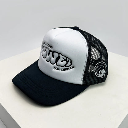 Cappelli da baseball unisex nuovi con color block, stampa lettering e ricamo, stile hip hop, rete traspirante, visiera parasole, trucker street versatili