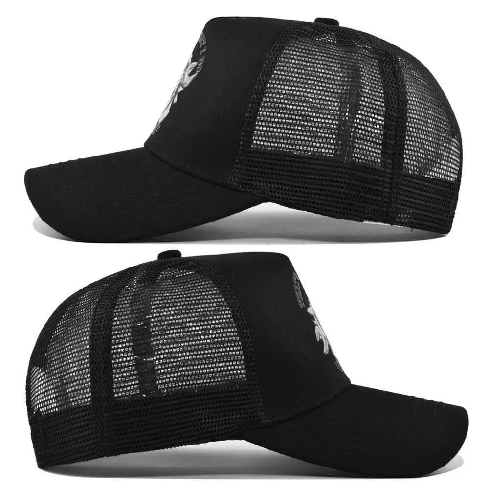 Gorra de béisbol de moda para primavera-verano, de malla estampada y transpirable, con logotipo personalizado para hombres, mujeres y parejas; gorra con visera, casquette.