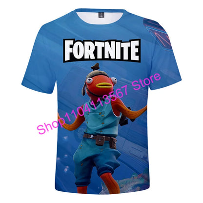 Christmas 3D T-shirt Zero Triggerfish F-Fortnited T Shirt Competitive Game Streetwear Kids Boys and Girls Harajuku Teen Tees