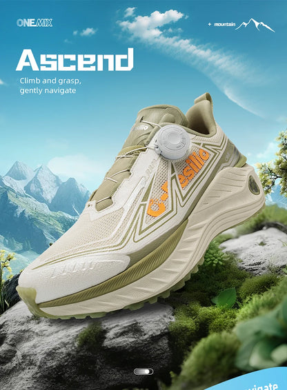 ONEMIX Outdoor Running Sneakers Men Elastic Trail Shoes Lightweight Breathable Women Sneakers Couple Casual waterproff Shoes