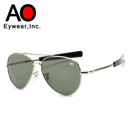 AO Aviation herre-retro-solbriller, moderigtige pilotbriller, American Optical solbriller til kvinder, unisex, metal, UV400 solbriller, Gafas AO57